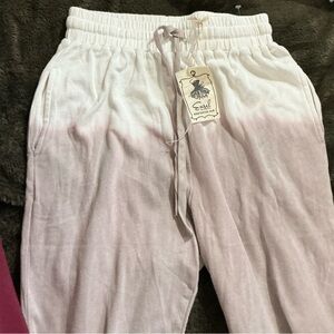 easel Girls Pink-to-White Ombre Plush Joggers